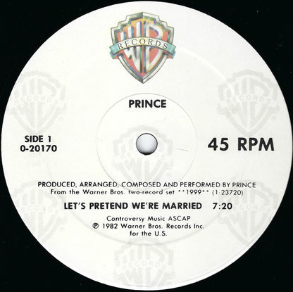 Prince : Let's Pretend We're Married (12", Maxi, SRC)