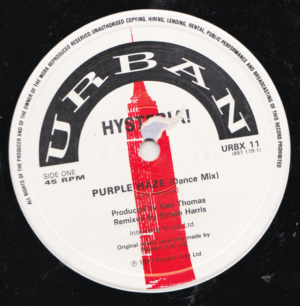 Hysteria! : Purple Haze (Dance Mix) (12")