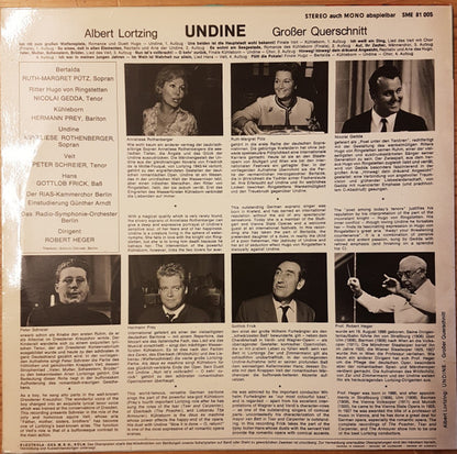 Anneliese Rothenberger, Ruth-Margret Pütz, Nicolai Gedda, Peter Schreier, Hermann Prey, Gottlob Frick, Albert Lortzing, Robert Heger, RIAS-Kammerchor, Radio-Symphonie-Orchester Berlin : Undine (Goßer Querschnitt) (LP, Album)