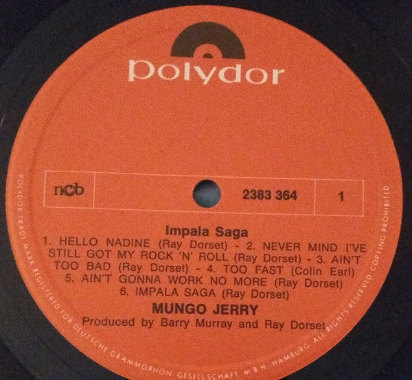 Mungo Jerry : Impala Saga (LP, Album)