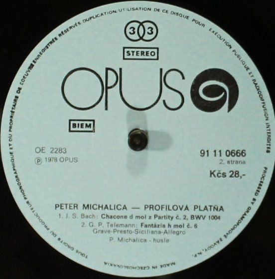 Tomaso Albinoni, Giovanni Battista Pergolesi, Antonio Vivaldi, Johann Sebastian Bach, Georg Philipp Telemann, Peter Michalica, Elena Michalicová : Albinoni, Pergolesi, Vivaldi, Bach, Telemann (LP)