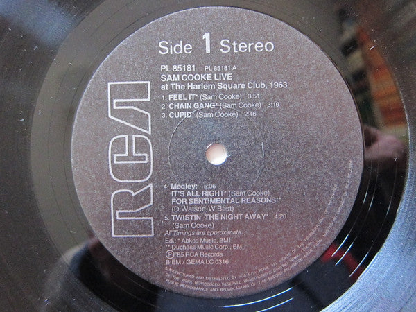 Sam Cooke : Live At The Harlem Square Club, 1963 (LP, Album)