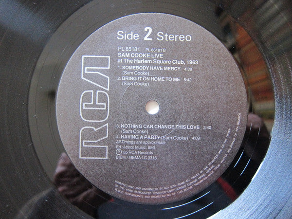 Sam Cooke : Live At The Harlem Square Club, 1963 (LP, Album)