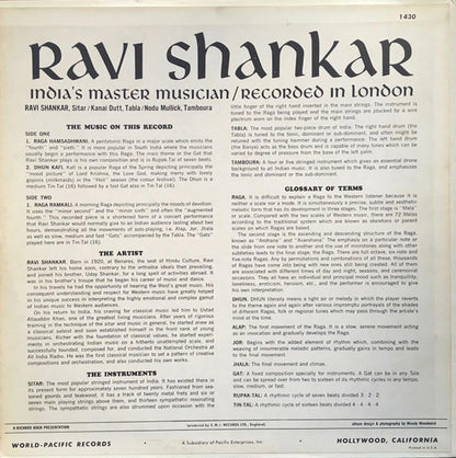 Ravi Shankar : India's Master Musician / Recorded In London (LP, Album, RE)