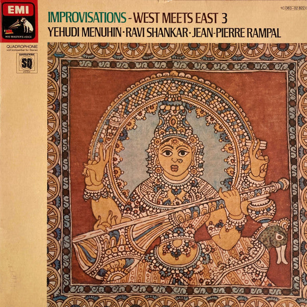 Yehudi Menuhin · Ravi Shankar · Jean-Pierre Rampal : Improvisations - West Meets East 3 (LP, Quad)