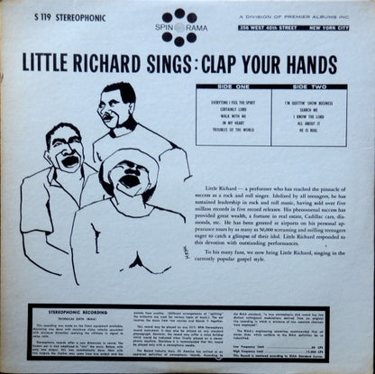 Little Richard : Little Richard! Clap Your Hands! Sings! (LP, Comp)