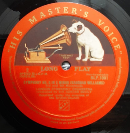 Ralph Vaughan Williams, Sir Adrian Boult Conducting London Symphony Orchestra : Symphony No. 6 In E Minor (10", Album, Gat)