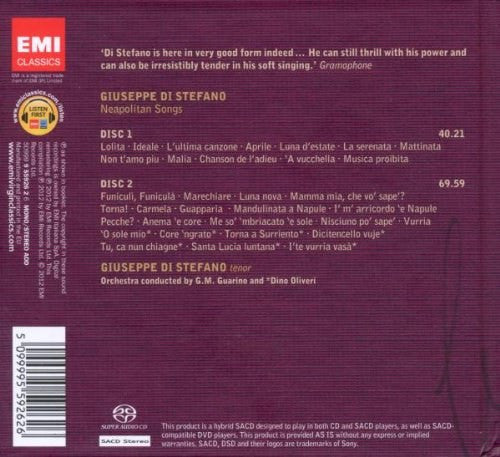 Giuseppe Di Stefano : Neapolitan Songs (2xSACD, Hybrid, Album, Comp, RM)