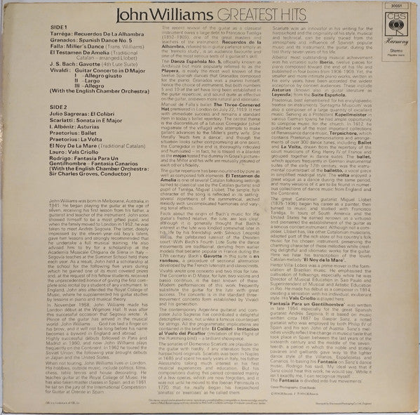 John Williams (7) : John Williams Greatest Hits (LP, Comp)