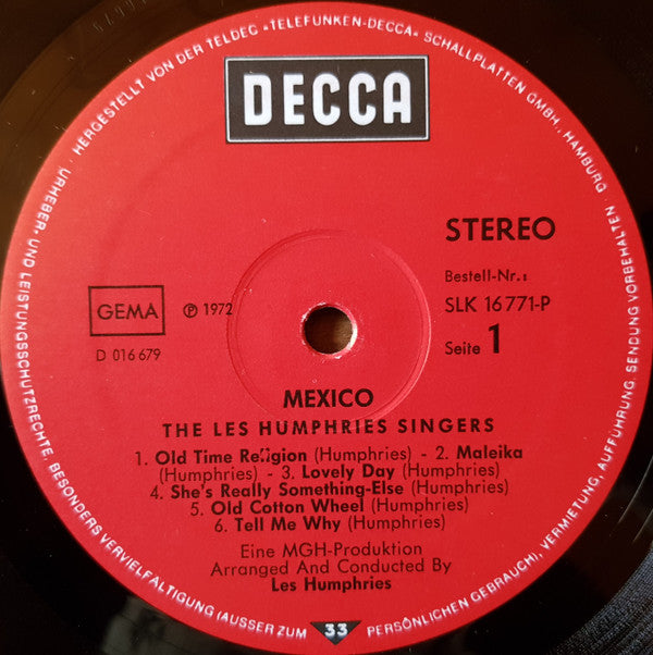 Les Humphries Singers : Mexico (LP, Album)