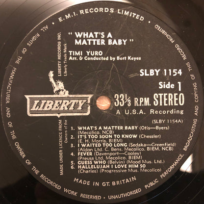 Timi Yuro : What's A Matter Baby (LP, Album)