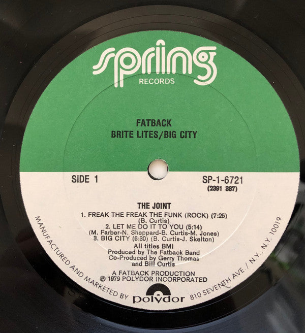 The Fatback Band : Brite Lites, Big City (LP, Album)