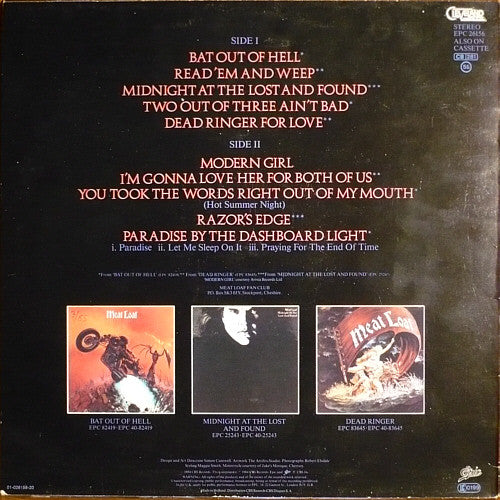 Meat Loaf : Hits Out Of Hell (LP, Comp)