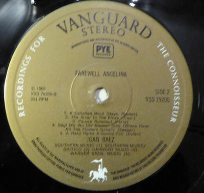 Joan Baez : Farewell, Angelina (LP, Album, RE, Gol)