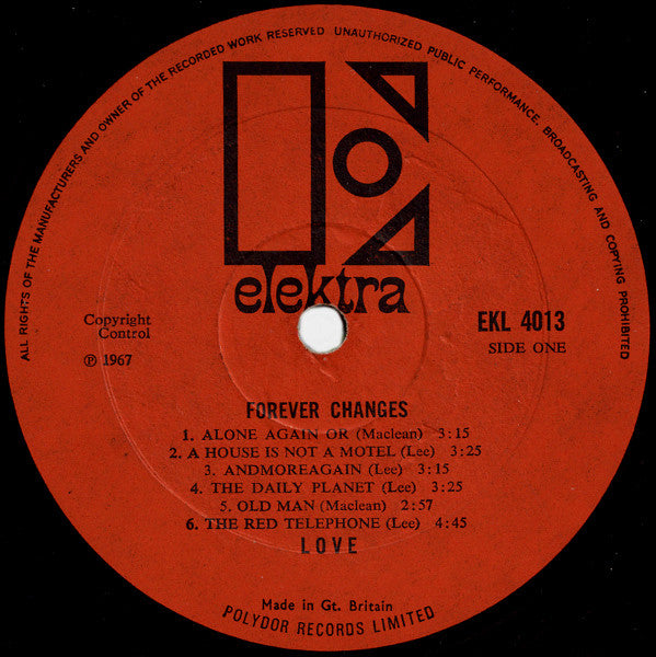 Love : Forever Changes (LP, Album, Mono)
