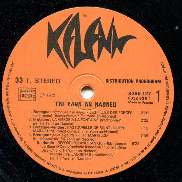 Tri Yann : Tri Yann An Naoned (LP, Album, RE, Gat)