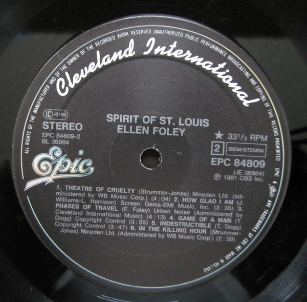 Ellen Foley : Spirit Of St. Louis (LP, Album)