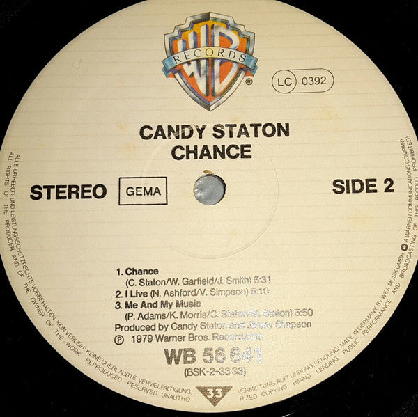 Candi Staton : Chance (LP, Album)