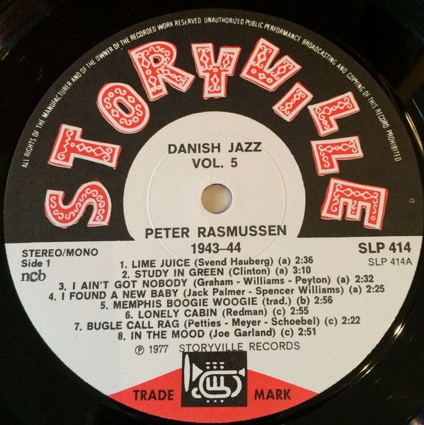 Peter Rasmussen : Danish Jazz Vol. 5 (Pete Rasmussen 1943-44) (LP, Comp, Mono)