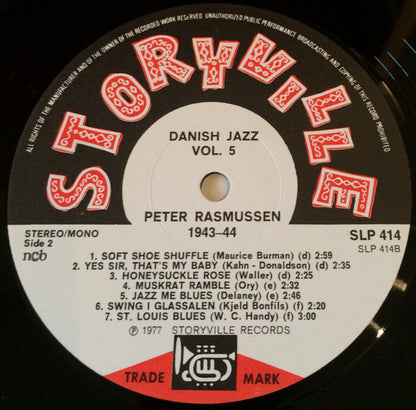 Peter Rasmussen : Danish Jazz Vol. 5 (Pete Rasmussen 1943-44) (LP, Comp, Mono)