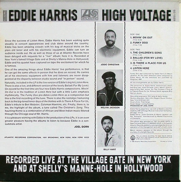 Eddie Harris : High Voltage (LP, Album, RE, Pre)