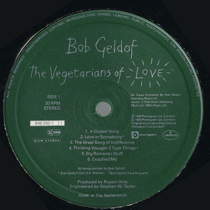 Bob Geldof : The Vegetarians Of Love (LP, Album)