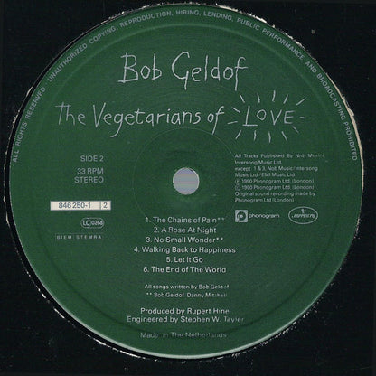 Bob Geldof : The Vegetarians Of Love (LP, Album)