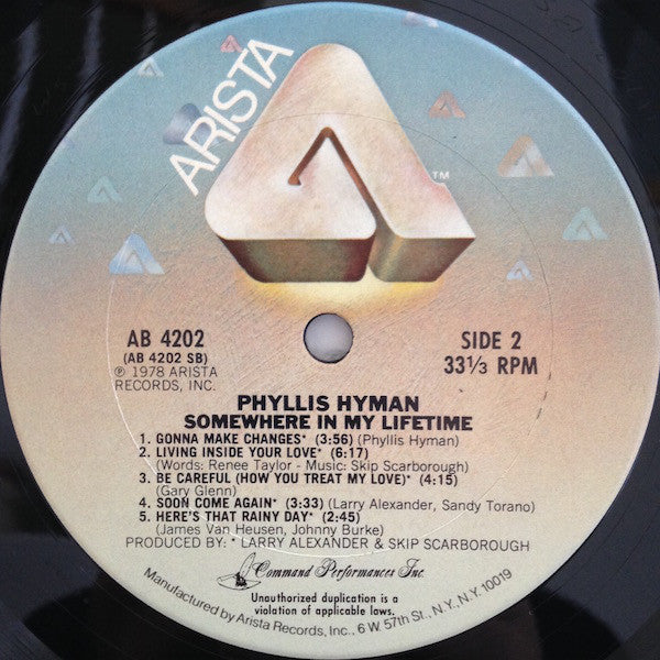 Phyllis Hyman : Somewhere In My Lifetime (LP, Album, San)