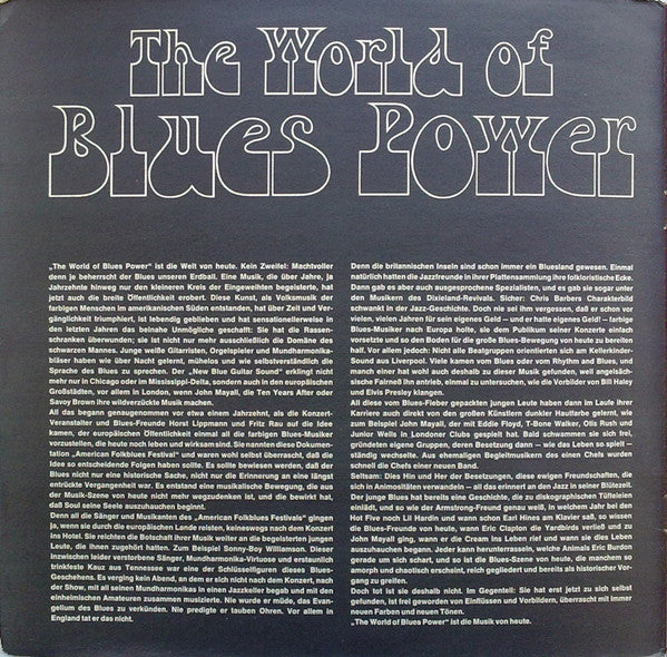 Various : The World Of Blues Power (LP, Smplr, Gat)