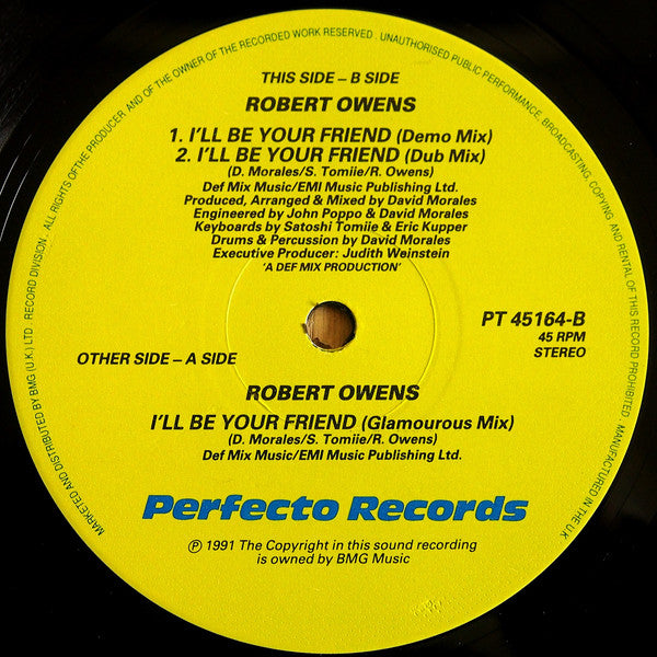 Robert Owens : I'll Be Your Friend (12", Single)