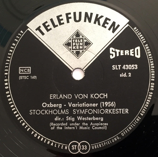 Hilding Rosenberg, Erland Von Koch, Stockholms Symfoniorkester, Stig Westerberg : Sinfonia Semplice / Oxberg-Variationer (LP)