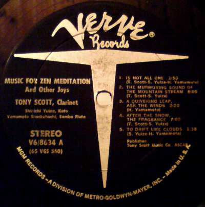 Tony Scott (2) : Music For Zen Meditation And Other Joys (LP, Gat)
