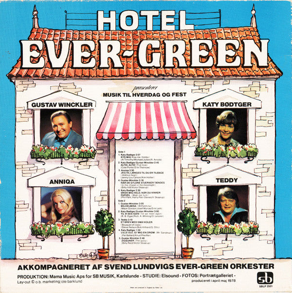 Gustav Winckler, Katy Bødtger, Anniqa, Teddy Edelmann, Svend Lundvig : Hotel Ever-Green 1 - Musik Til Hverdag Og Fest (LP, Album)