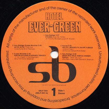 Gustav Winckler, Katy Bødtger, Anniqa, Teddy Edelmann, Svend Lundvig : Hotel Ever-Green 1 - Musik Til Hverdag Og Fest (LP, Album)
