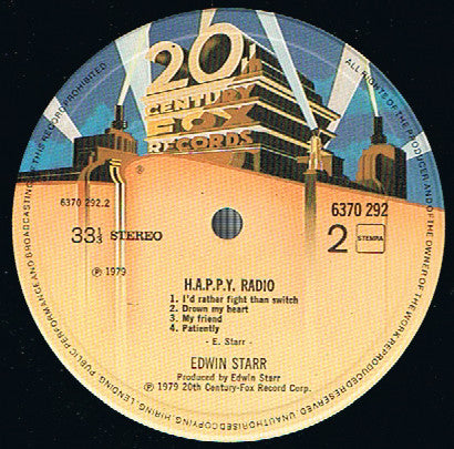 Edwin Starr : H.A.P.P.Y. Radio (LP, Album)