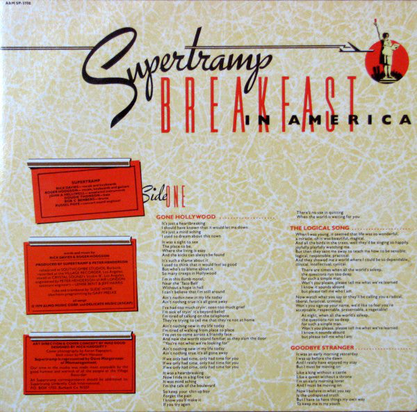 Supertramp : Breakfast In America (LP, Album)