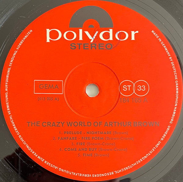 The Crazy World Of Arthur Brown : The Crazy World Of Arthur Brown (LP, Album)