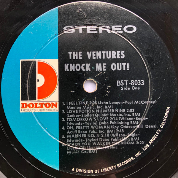 The Ventures : Knock Me Out! (LP, Album, RP, Ind)