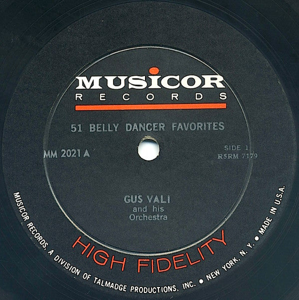 Gus Vali And His Orchestra : 51 Belly Dancer Favorites (LP, Mono)