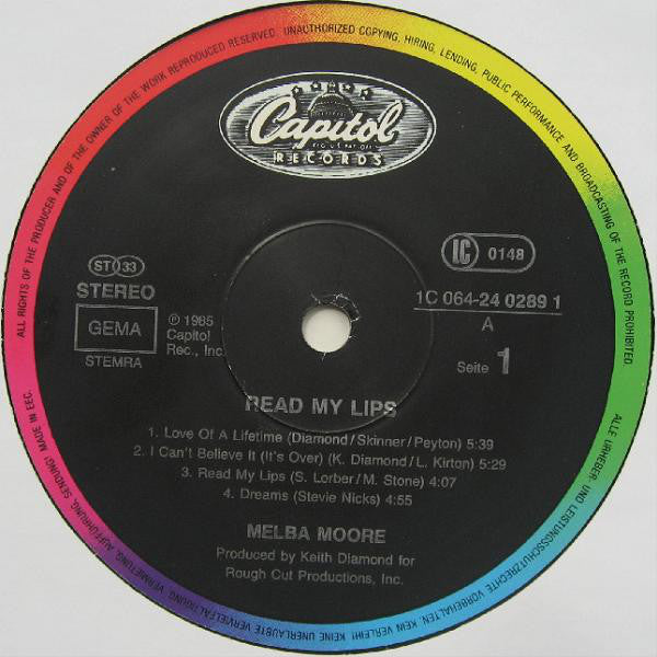 Melba Moore : Read My Lips (LP, Album)