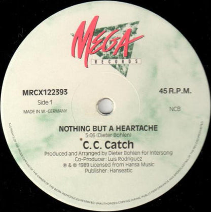 C.C. Catch : Nothing But A Heartache (12", Maxi)