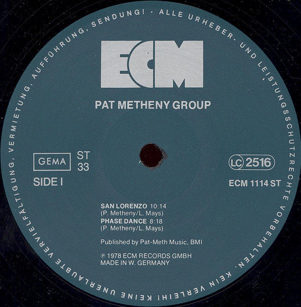 Pat Metheny Group : Pat Metheny Group (LP, Album)