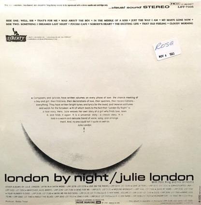 Julie London : London By Night (LP, Album, RE)