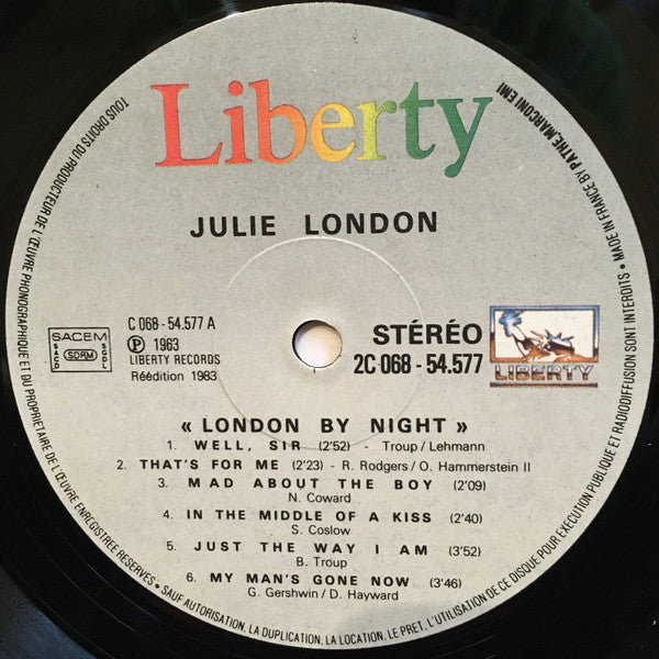 Julie London : London By Night (LP, Album, RE)