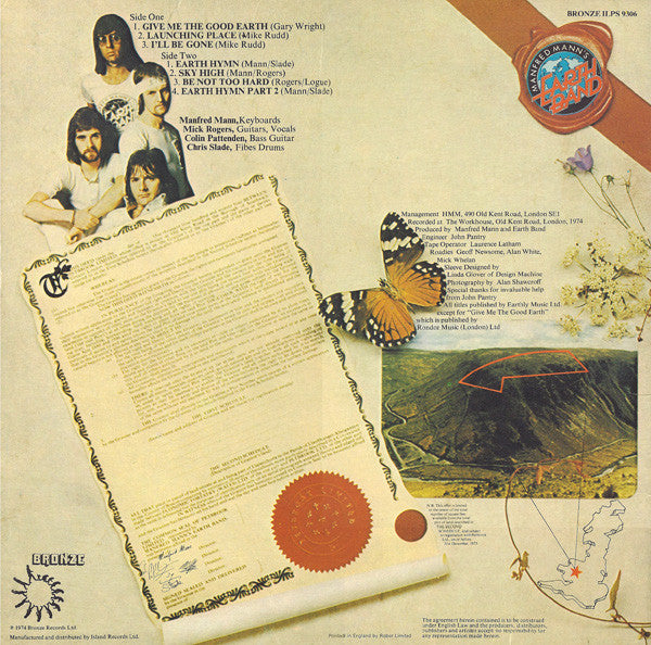 Manfred Mann's Earth Band : The Good Earth (LP, Album)