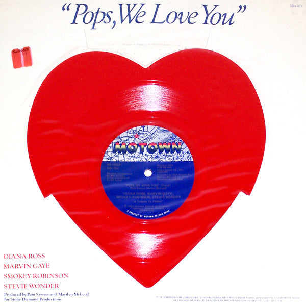 Diana Ross, Marvin Gaye, Smokey Robinson, Stevie Wonder : Pops, We Love You (7", Shape, Single, Hea)