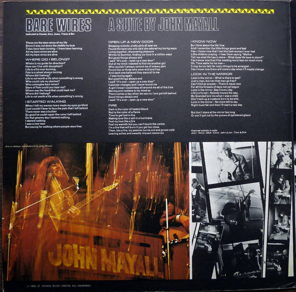 John Mayall & The Bluesbreakers : Bare Wires (LP, Album, Gat)