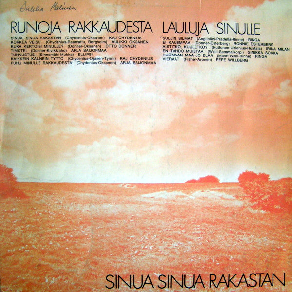 Various : Sinua Sinua Rakastan (LP, Comp, RP)
