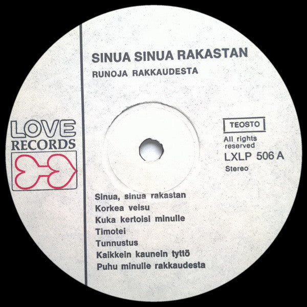 Various : Sinua Sinua Rakastan (LP, Comp, RP)