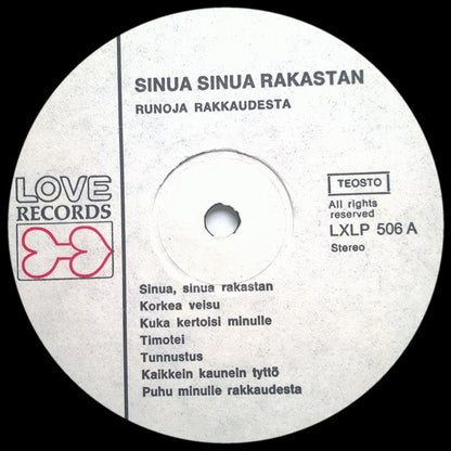 Various : Sinua Sinua Rakastan (LP, Comp, RP)
